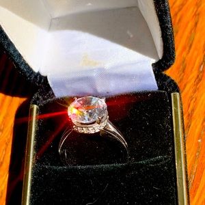 Wedding ring solitaire.  Beautiful brilliance